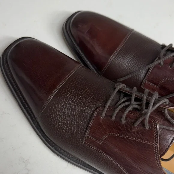Johnston & Murphy 15 0670 Corbett Cap  Toe Derby Dress Leather Shoes  like NEW - Picture 12 of 16